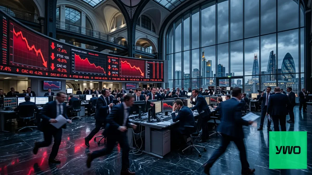 European Stocks Fall Sharply as Oil Surge and Central Bank Decisions Weigh on Market Sentiment